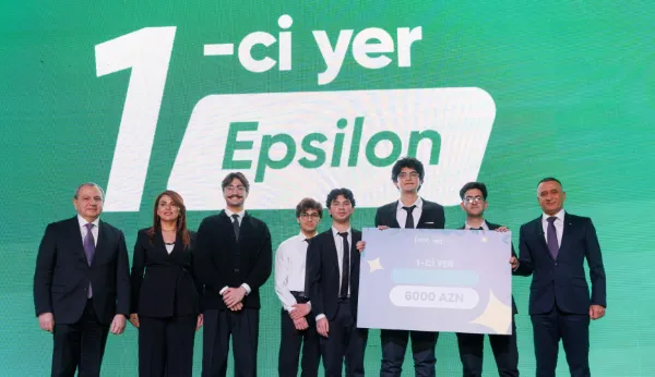 Epsilon team winning first place at the Innovative Solutions Marathon